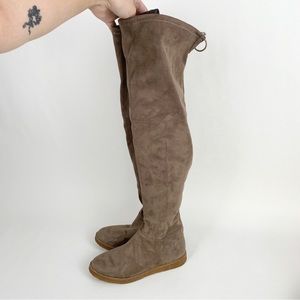 BCBGENERATION Brennan Over The Knee Boot Size 5.5 taupe faux suede fall winter